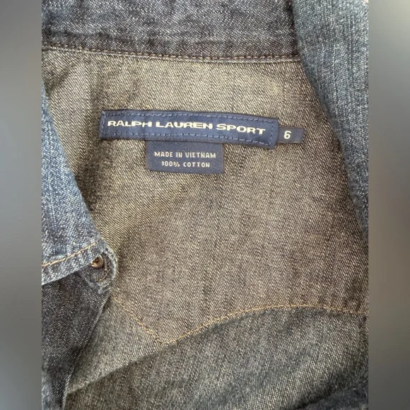 Ralph Lauren Indigo Denim Button-Down Shirt - Picture 5 of 5
